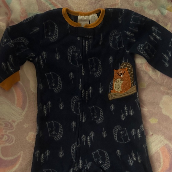 Koala Kids Other - Koala Kids Navy and Mustard Baby Outfit